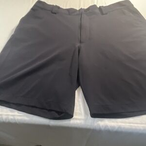 Under‎ Armour Men's Black Chino Shorts Regular Fit Flat Front Zip Solid Summer
